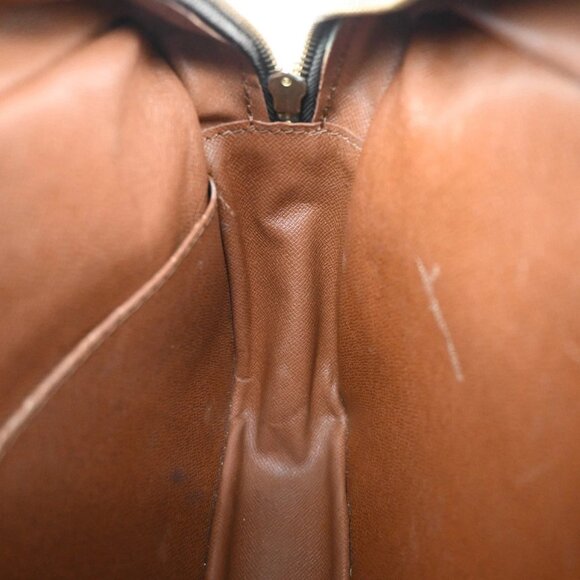 LOUIS VUITTON Compiegne 28 Clutch Hand Bag Monogram Leather Brown - Picture 4 of 16